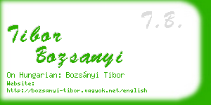 tibor bozsanyi business card